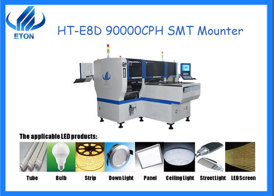 ETON HT-E8D آلة انتقاء ووضع 90000CPH بحد أقصى 1200 * 300mm PCB