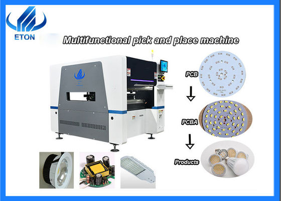 لمبات LED ذات محرك خطي مغناطيسي مركّبة 10 رؤوس 40000CPH SMT Chip Mounter