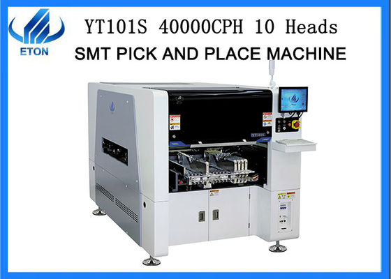 آلة SMT Pick Place الذكية المتطورة 40000 CPH 10 رؤوس SMT Mounter