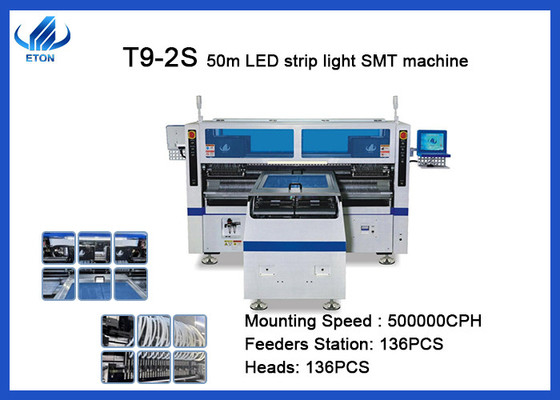آلة تركيب رقائق مزدوجة للسكك الحديدية SMT Pick And Place Machine لصنع 100m LED Strip