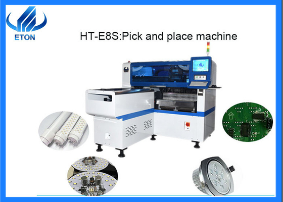 HT-E8S-1200 آلة تركيب LED خط SMT للحصول على الحد الأقصى من حجم PCB 1200 * 350mm