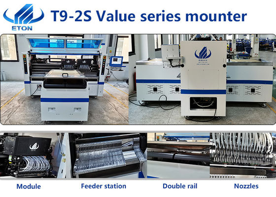 SIRA Double Rail SMT Pick Place Machine أربع مجموعات رؤوس وضع 136 محطة تغذية