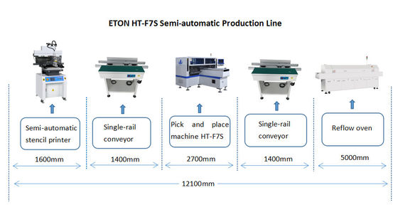 ETON 18W CPH SMT Chip Mounter 1.2m LED أنابيب اختيار ووضع المعدات