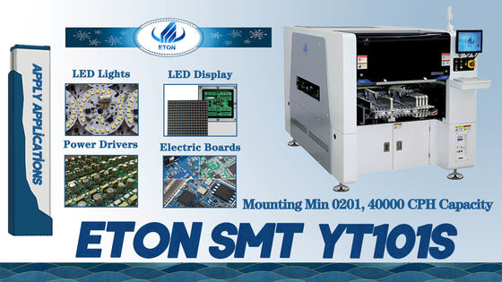 لمبة LED / برنامج تشغيل الطاقة SMT Mounter 40000CPH لمكونات SMD