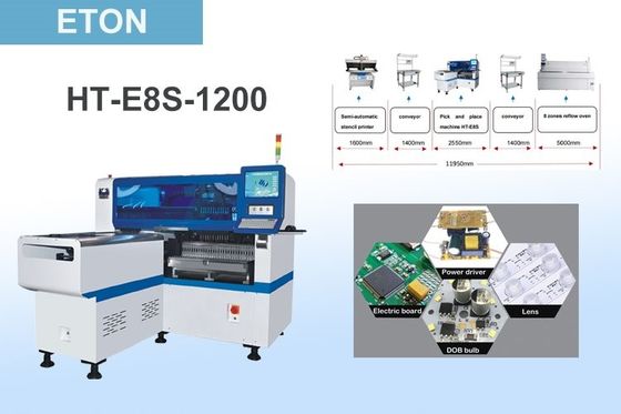 28 مغذيات اختيار ووضع آلة SMT Mounter 45000CPH لتجميع PCB