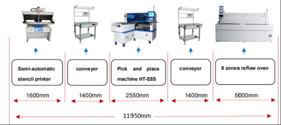 45000CPH SMT Pick And Place Machine 12 رأس فوهة 28 محطة تغذية لأضواء LED