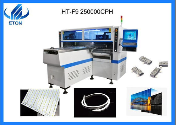 SMT LED Mounter عالي السرعة 250000 CPH 68 رأس ذراع مزدوج لشريط PCB الصلب