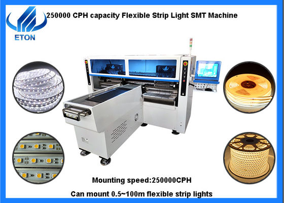 آلة الاختيار والوضع لضوء الشريط المرن 1M - 100M 250000CPH رؤوس وحدات مزدوجة