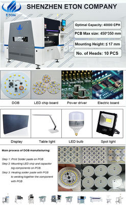 9000CPH التلقائي SMT اختيار ومكان آلة 8KW دقة 0.04 مم