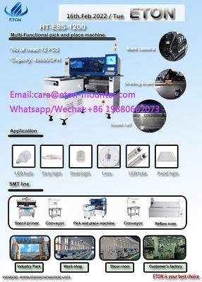 12 قطعة رئيس SMT آلة تركيب Windows 7 SMT آلة وضع