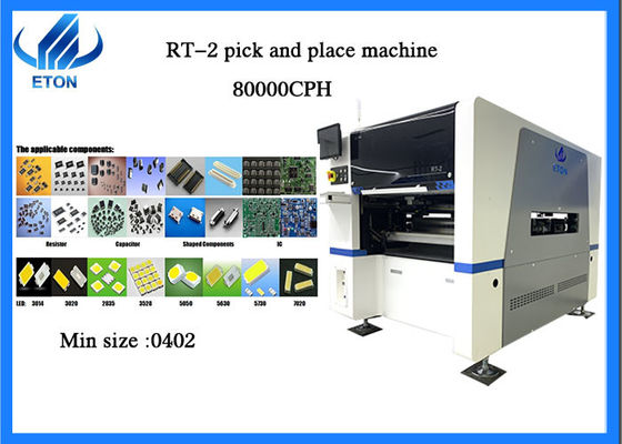 أضواء LED اختيار ووضع آلة 450X300MM مزدوجة القضبان 20 رأس 84 مغذية